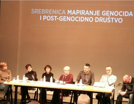 Debati në Qendrën për Dekontaminim Kulturor në Beograd. Foto: Twitter/FHP